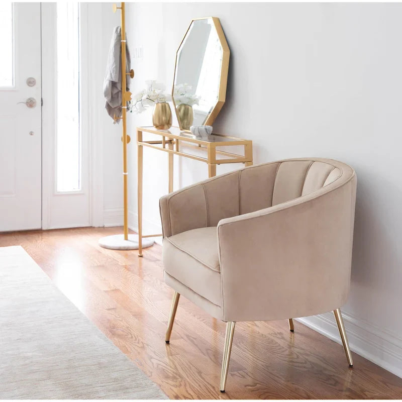 Randolf Velvet Accent Chair in Silver Orchid 22