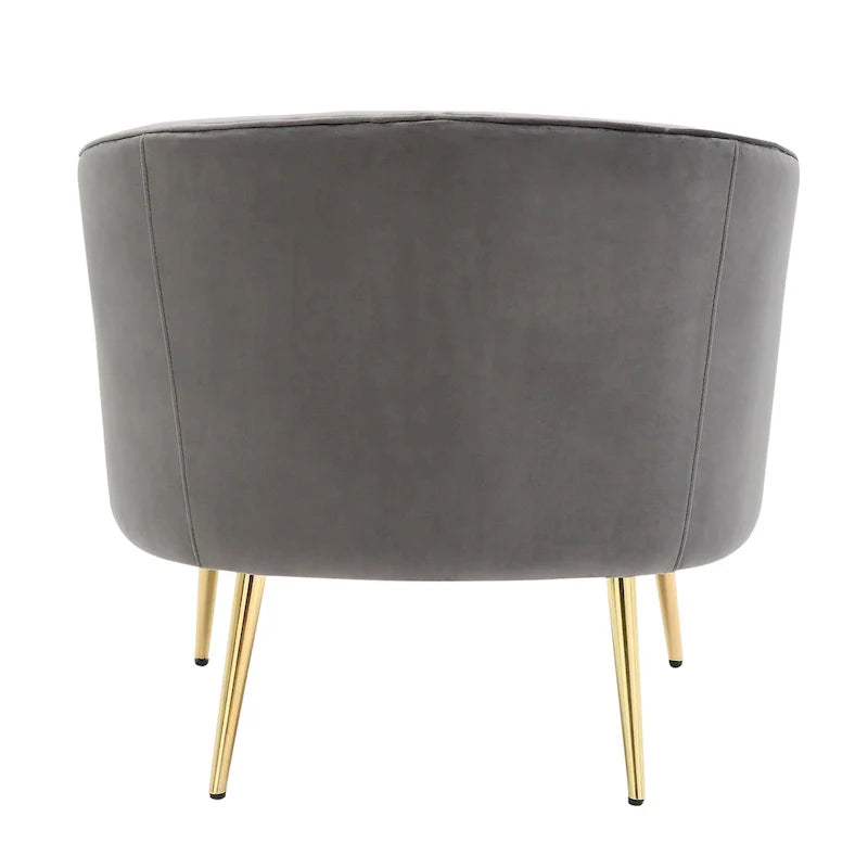 Randolf Velvet Accent Chair in Silver Orchid 26