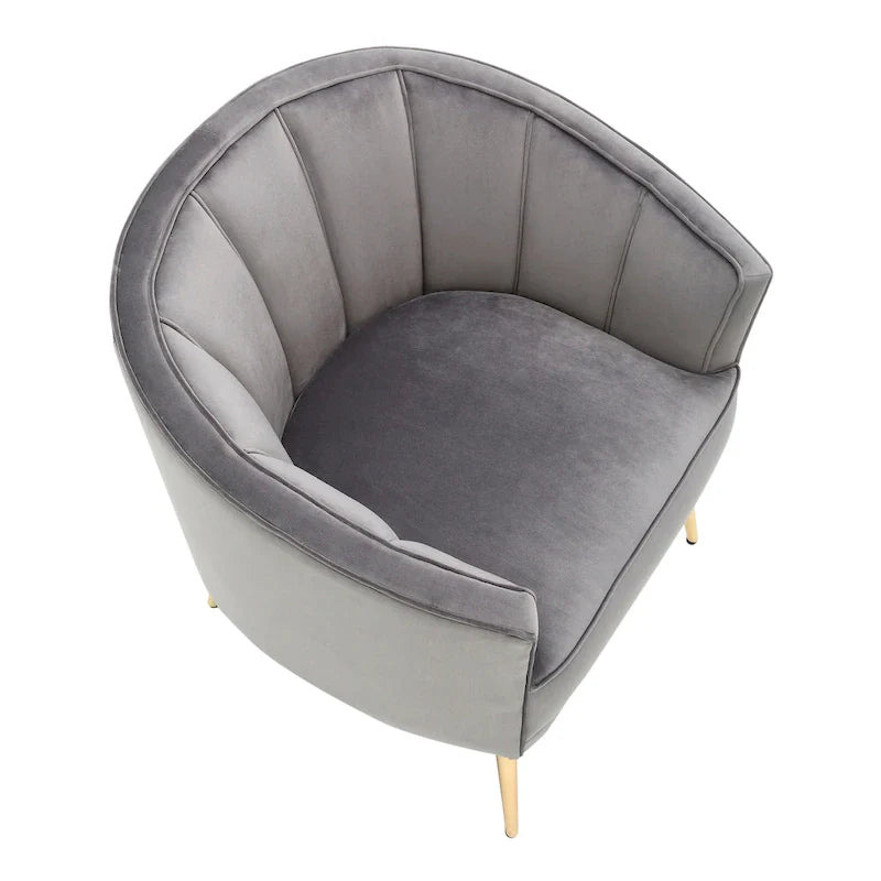 Randolf Velvet Accent Chair in Silver Orchid 27