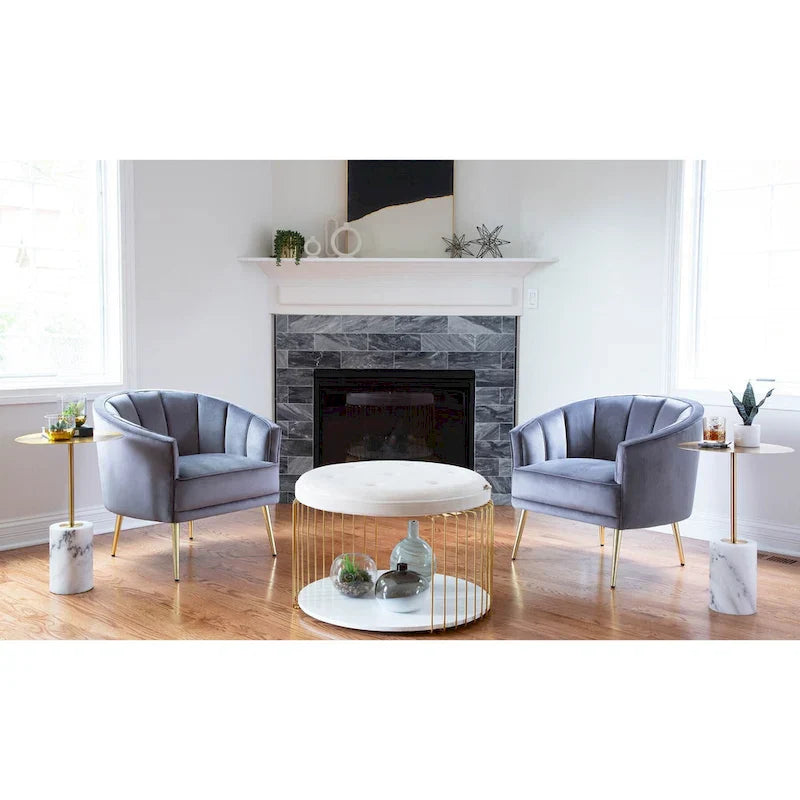 Randolf Velvet Accent Chair in Silver Orchid 28