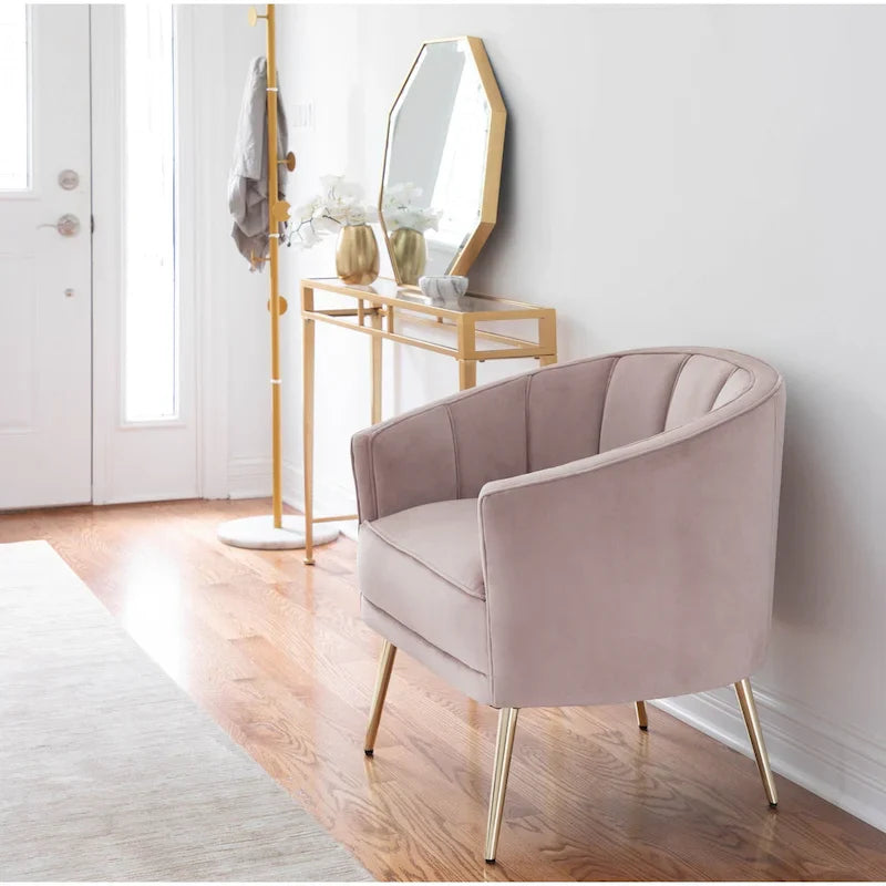 Randolf Velvet Accent Chair in Silver Orchid 31