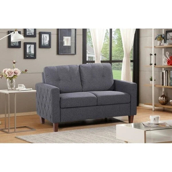 Harrad Mid-Century Modern 3-Piece Tufted Living Room Set 3