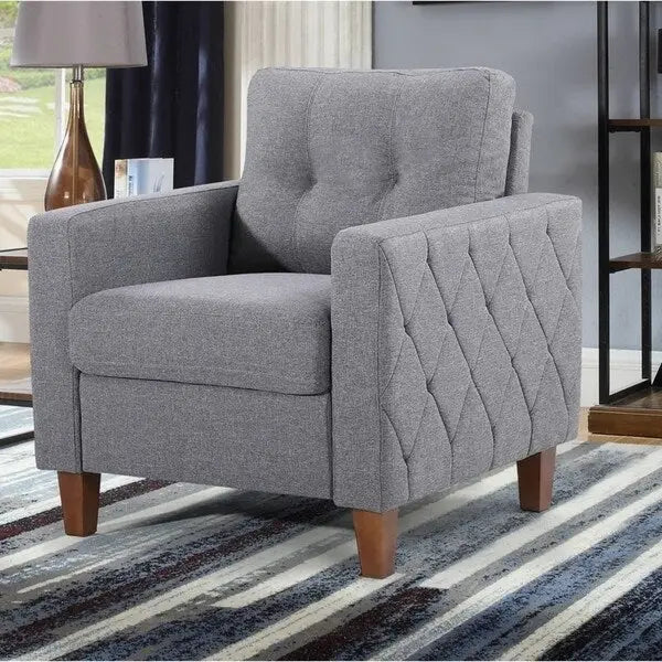 Harrad Mid-Century Modern 3-Piece Tufted Living Room Set 4