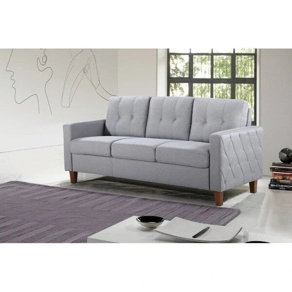 Harrad Mid-Century Modern 3-Piece Tufted Living Room Set 6