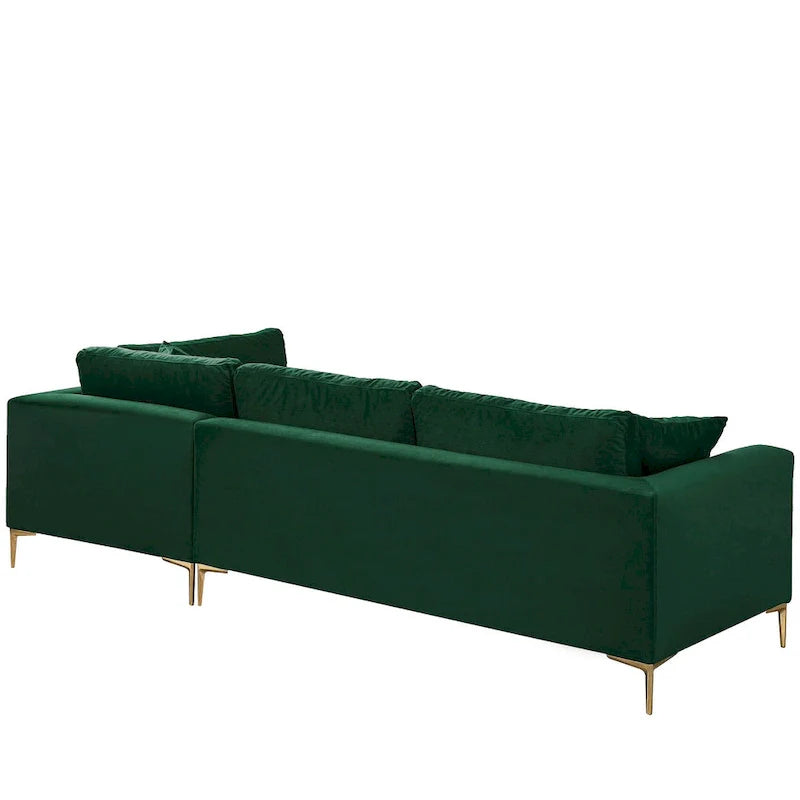 Mae Velvet Corner Sectional Sofa in Mid-Century Modern Style 5