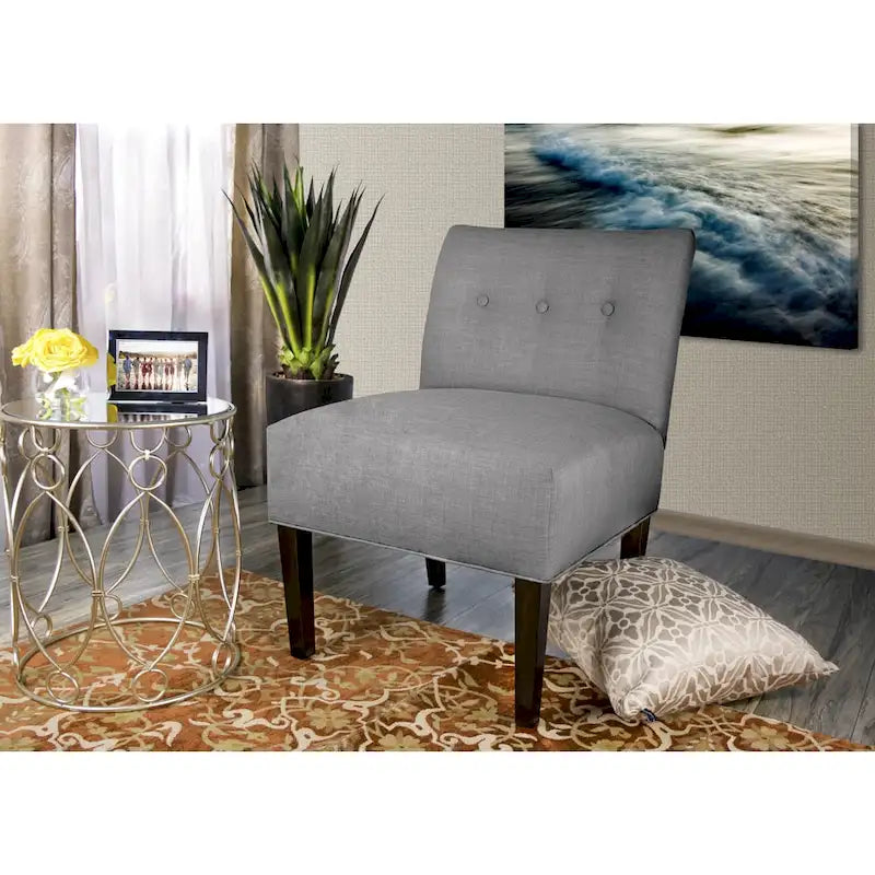 MJL Furniture Obsession Brownstone Button-Tufted Accent Chair (AS IS) 20