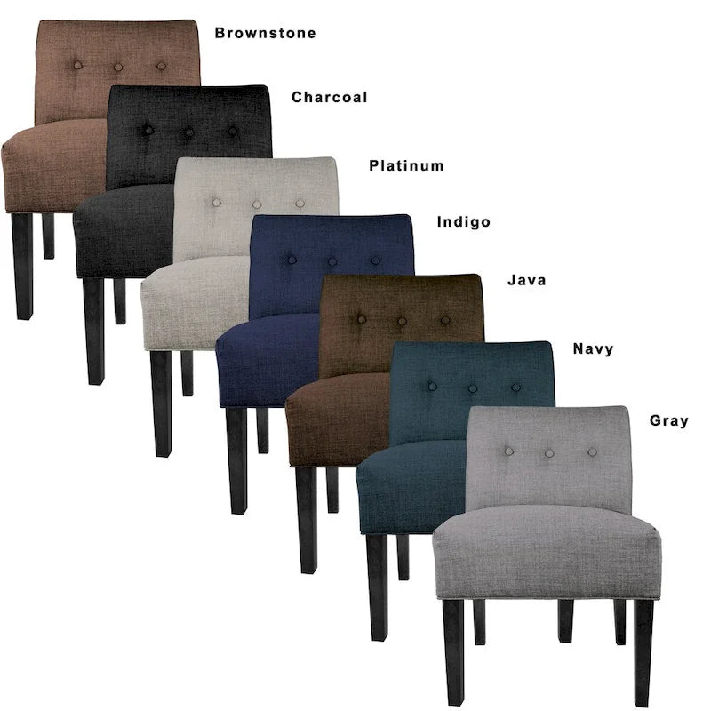 MJL Furniture Obsession Brownstone Button-Tufted Accent Chair (AS IS) 2