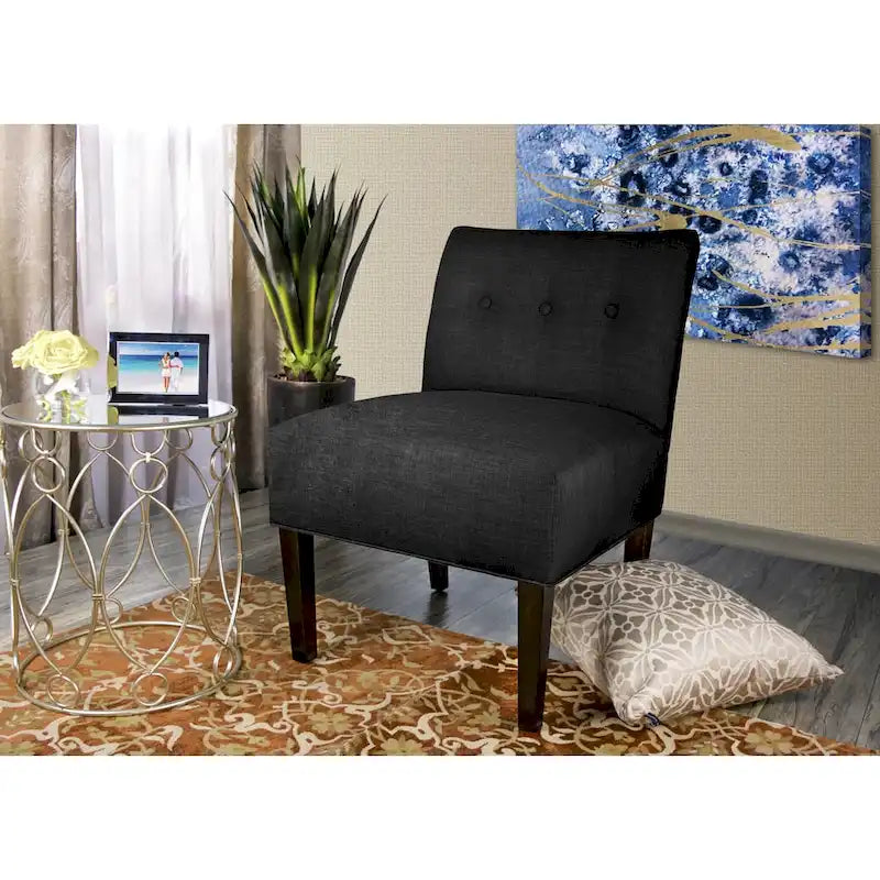 MJL Furniture Obsession Brownstone Button-Tufted Accent Chair (AS IS) 3