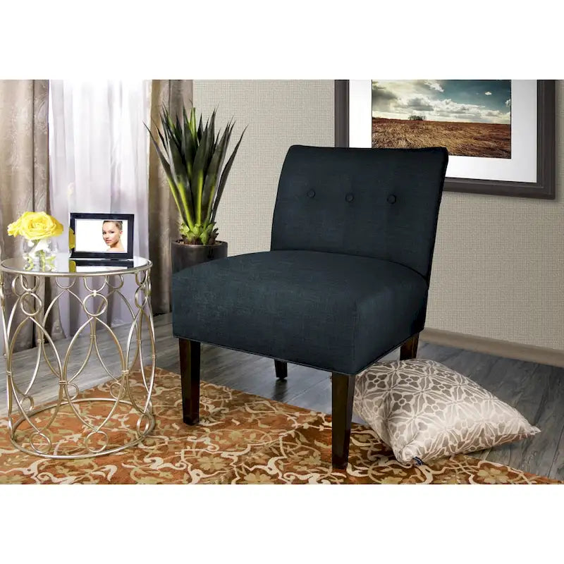 MJL Furniture Obsession Brownstone Button-Tufted Accent Chair (AS IS) 7