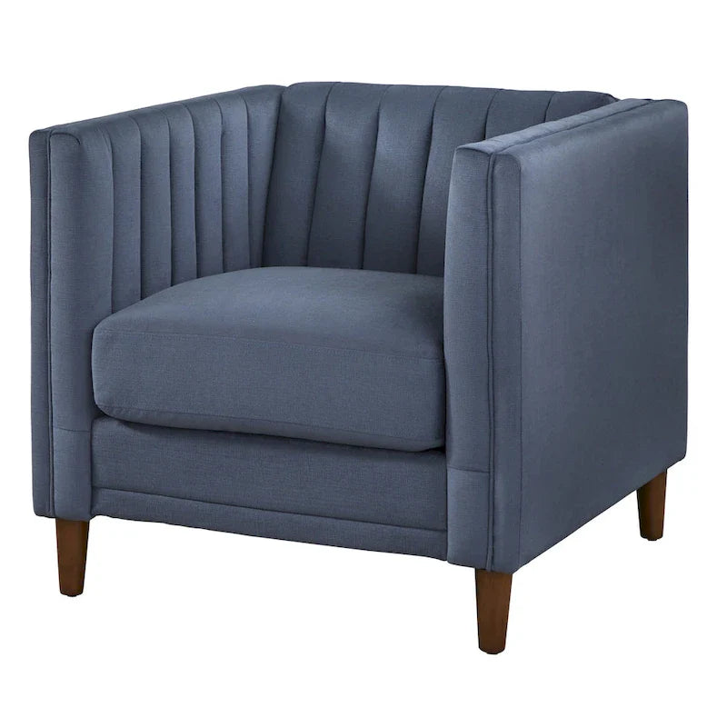 Lifestorey Paxton Tuxedo Chair with Channel Stitch Design 5