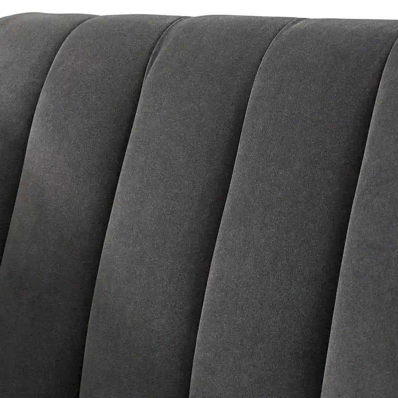 Lifestorey Paxton Tuxedo Chair with Channel Stitch Design 7