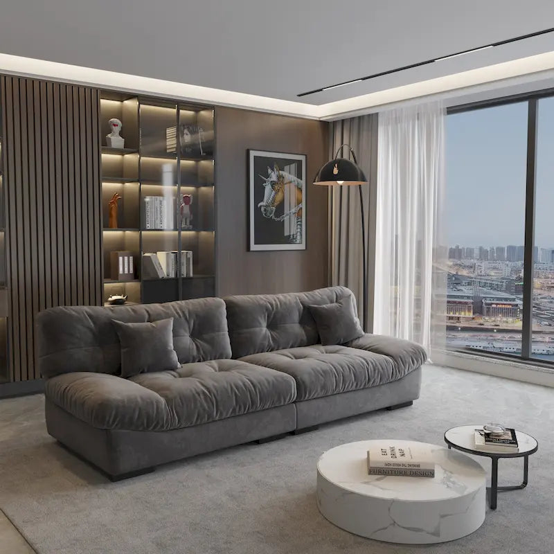 105 Minimalist Cloud Loveseat Sofa with Two Cushions 22