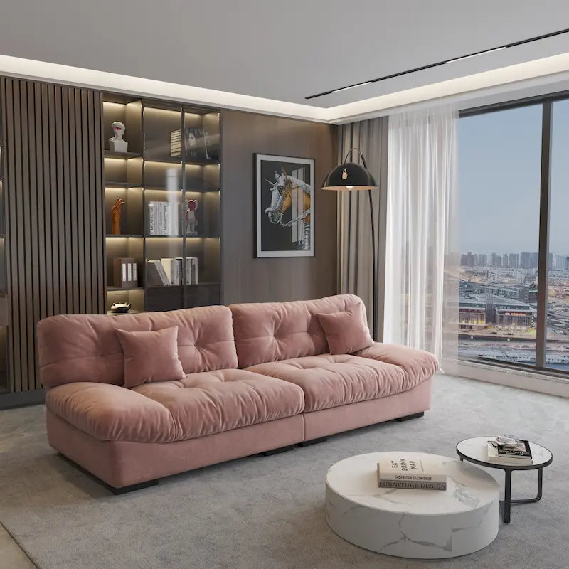 105 Minimalist Cloud Loveseat Sofa with Two Cushions 23