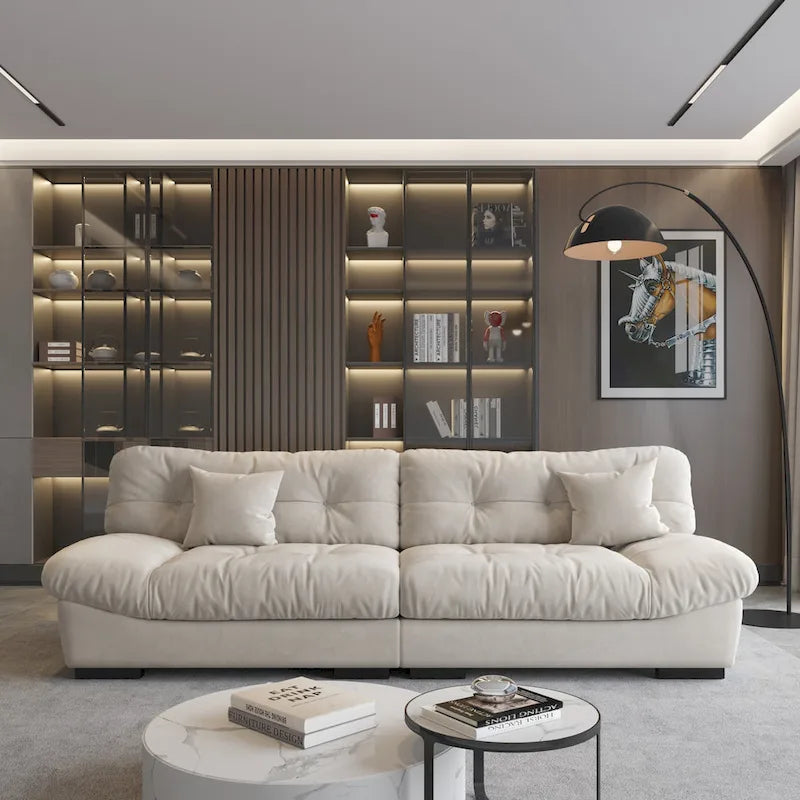105 Minimalist Cloud Loveseat Sofa with Two Cushions 2