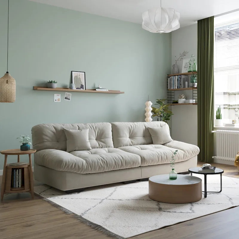 105 Minimalist Cloud Loveseat Sofa with Two Cushions 4