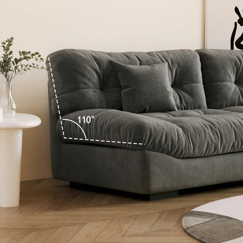 105 Minimalist Cloud Loveseat Sofa with Two Cushions 18