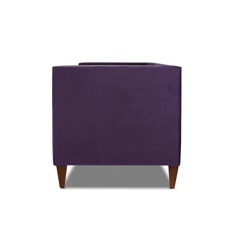 Jack 84 Mid-Century Modern Tuxedo Sofa with Decorative Bolster Pillows 31