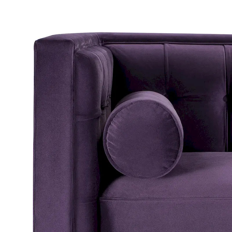 Jack 84 Mid-Century Modern Tuxedo Sofa with Decorative Bolster Pillows 32