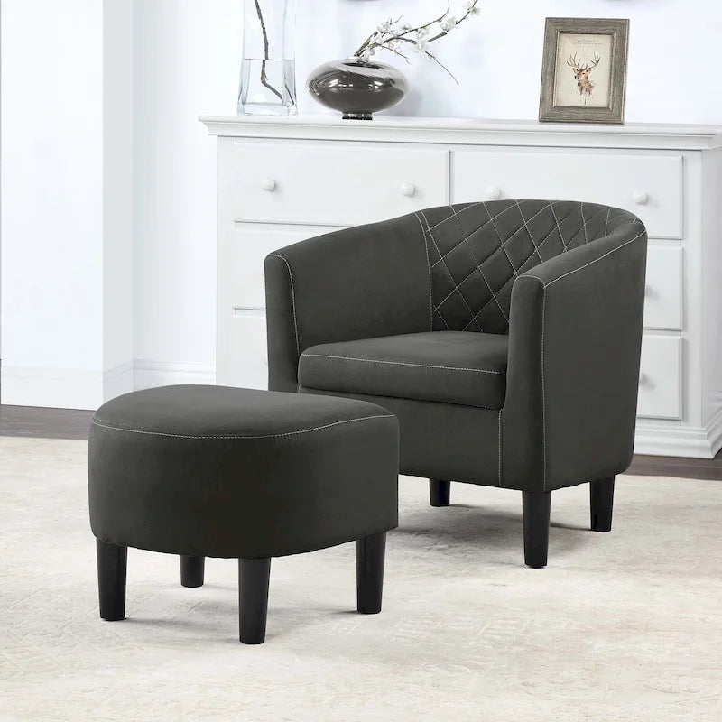 Convenience Concepts Roosevelt Accent Chair with Ottoman - Stylish Seating Solution 13
