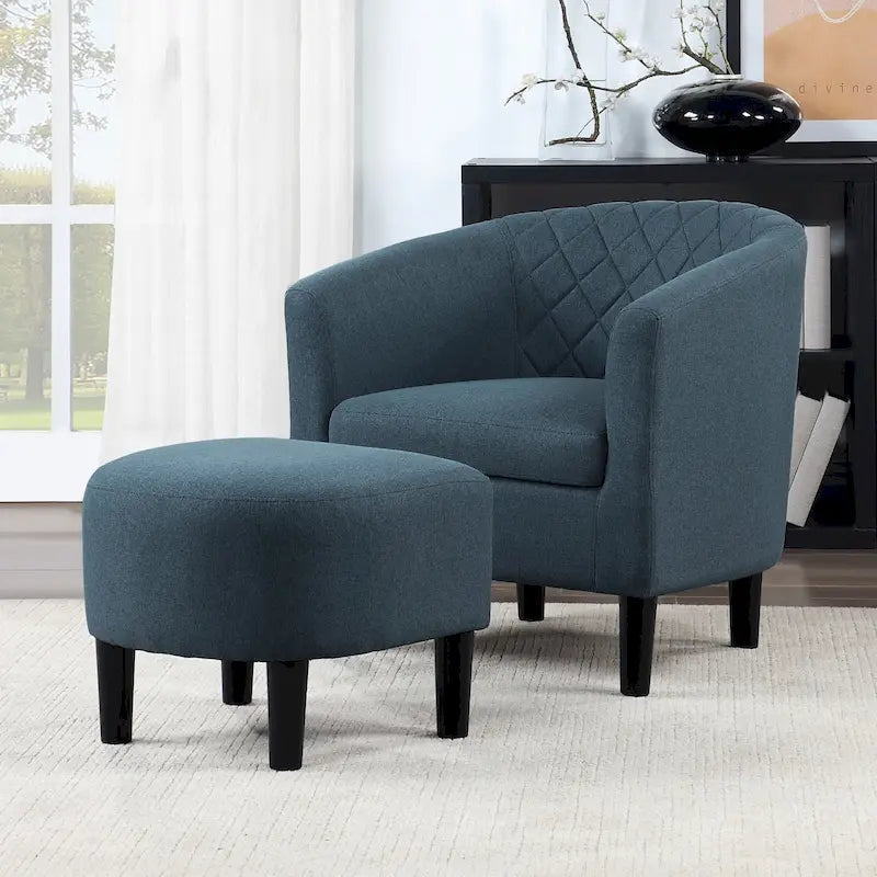 Convenience Concepts Roosevelt Accent Chair with Ottoman - Stylish Seating Solution 14