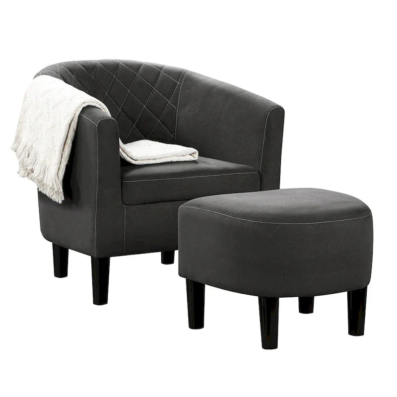 Convenience Concepts Roosevelt Accent Chair with Ottoman - Stylish Seating Solution 2