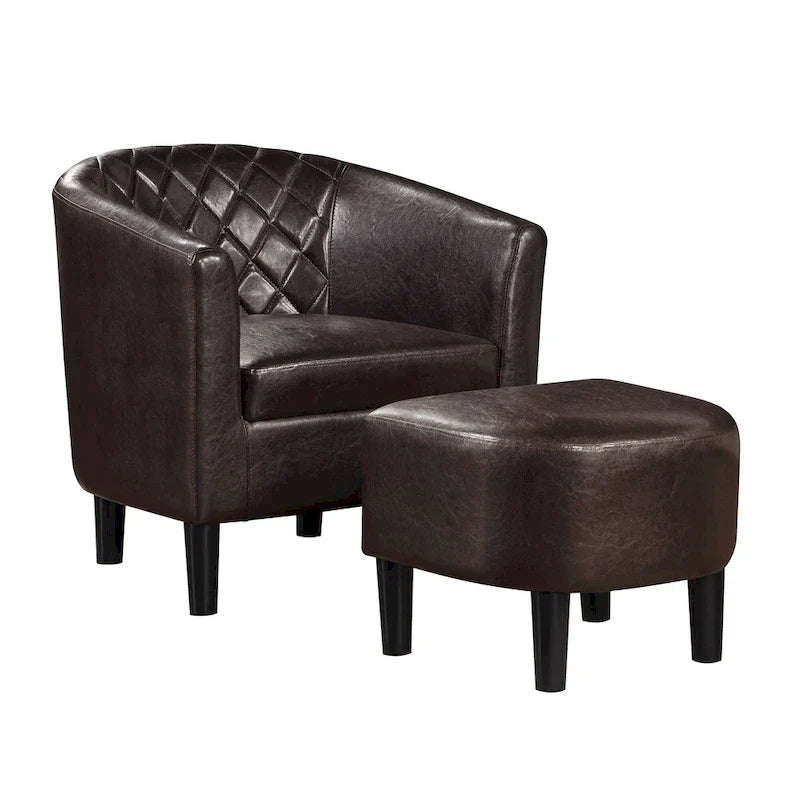Convenience Concepts Roosevelt Accent Chair with Ottoman - Stylish Seating Solution 7