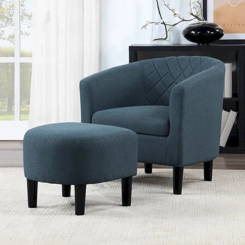 Convenience Concepts Roosevelt Accent Chair with Ottoman - Stylish Seating Solution 9