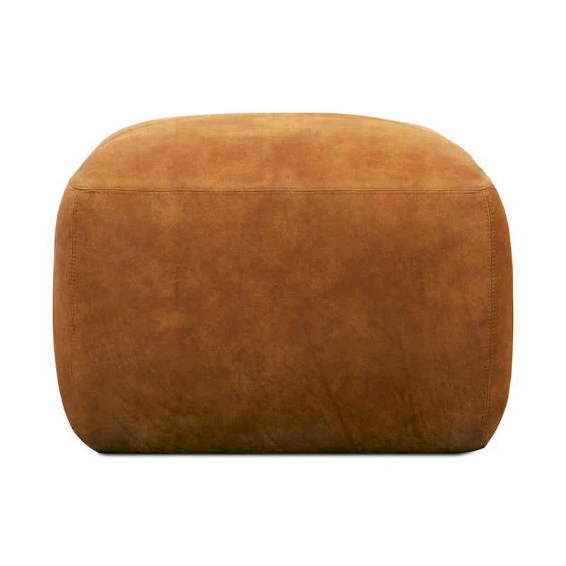 Poly & Bark Denver Leather Ottoman - Authentic Full Grain Italian Leather 4