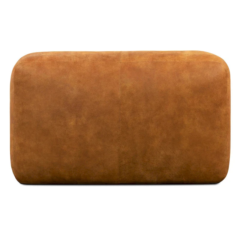 Poly & Bark Denver Leather Ottoman - Authentic Full Grain Italian Leather 5