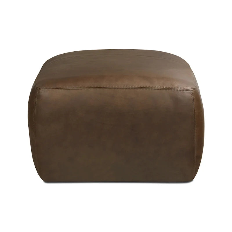 Poly & Bark Denver Leather Ottoman - Authentic Full Grain Italian Leather 15