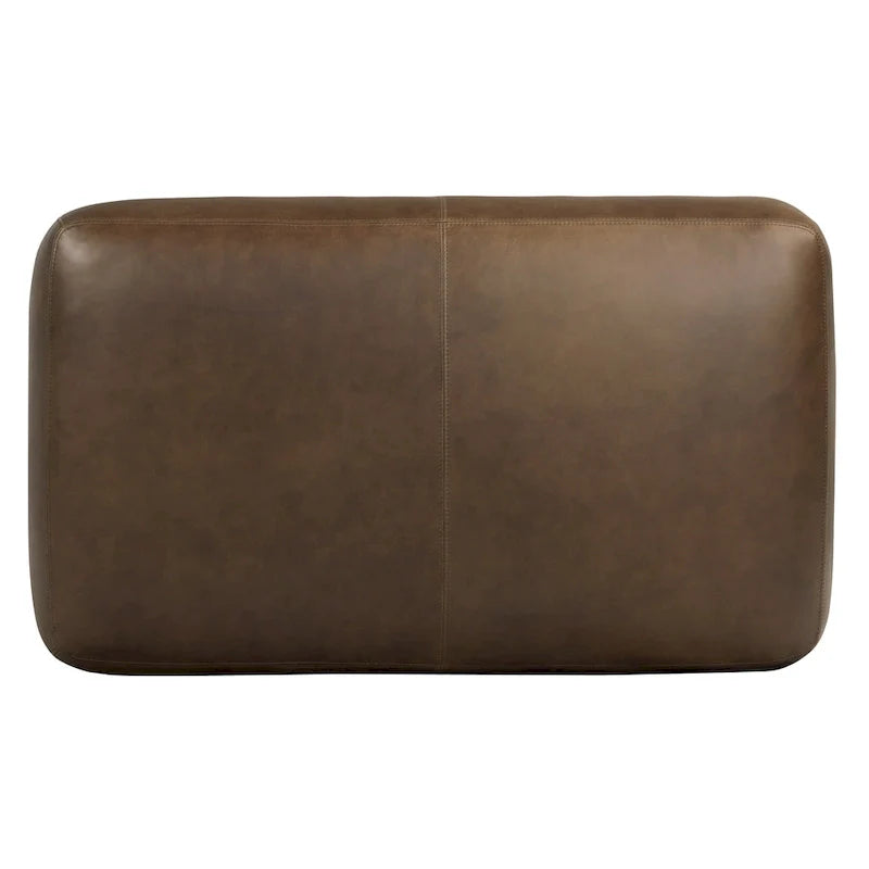 Poly & Bark Denver Leather Ottoman - Authentic Full Grain Italian Leather 16