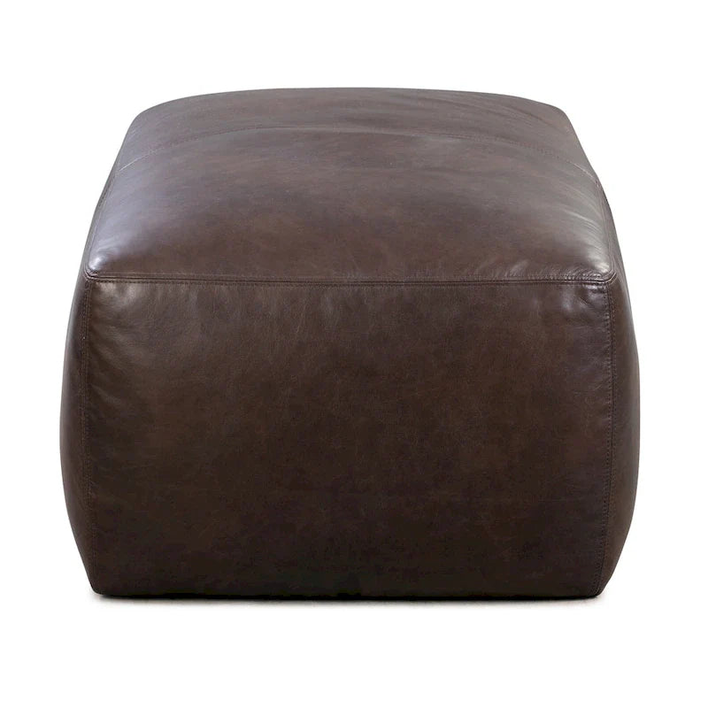 Poly & Bark Denver Leather Ottoman - Authentic Full Grain Italian Leather 26