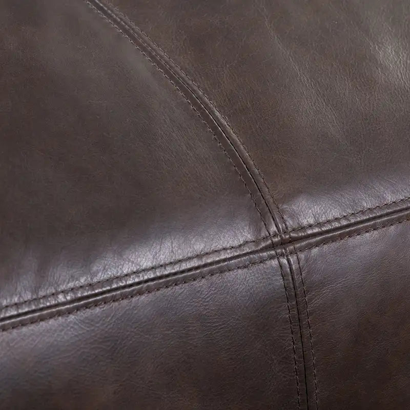 Poly & Bark Denver Leather Ottoman - Authentic Full Grain Italian Leather 30