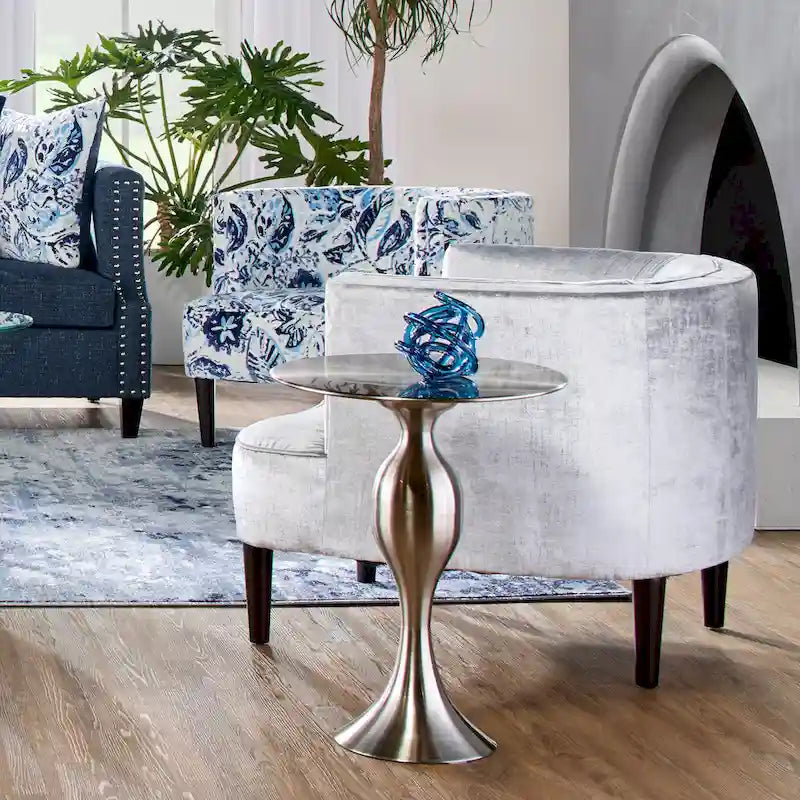Roundhill Furniture Isla Chenille Oversized Barrel Accent Chair with Armrests for Living Room 13