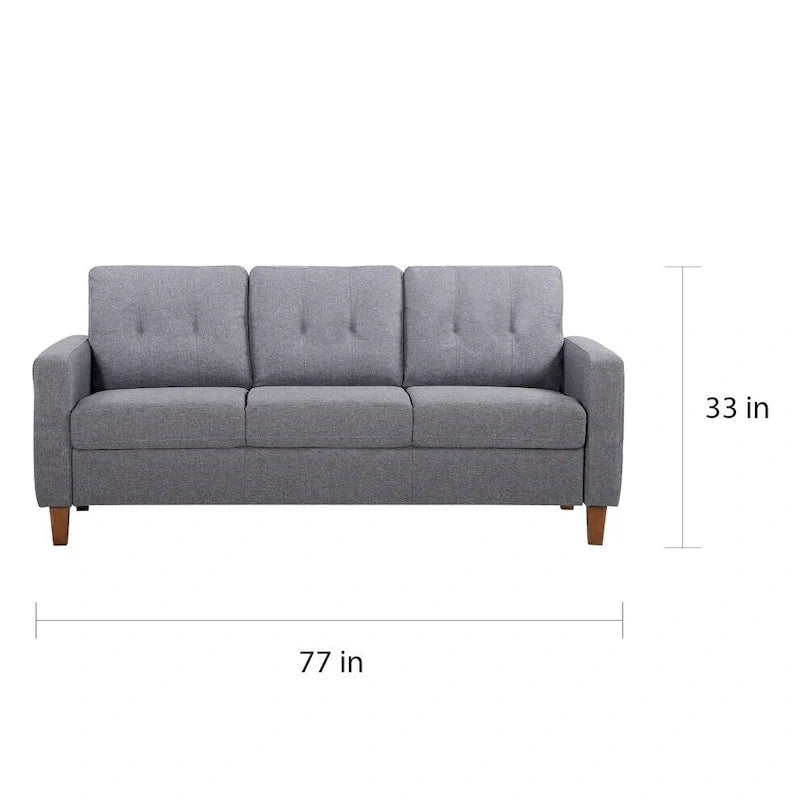Rossetti Mid-Century Tufted Fabric Sofa 3