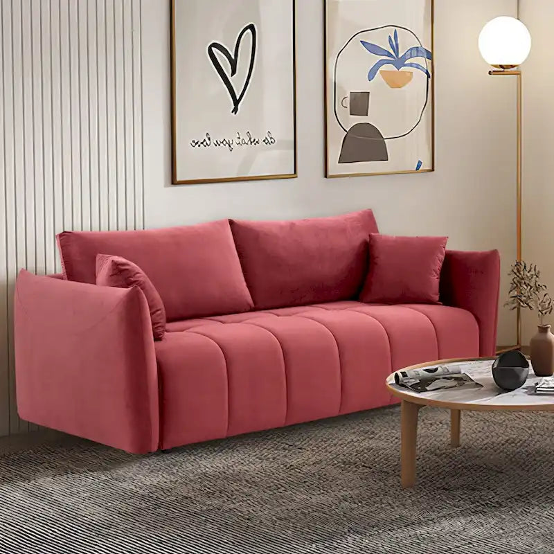 Mid-Century Modern 3-Seat Sofa – Perfect for Living Rooms, Apartments, Lounges, and Bedrooms 25