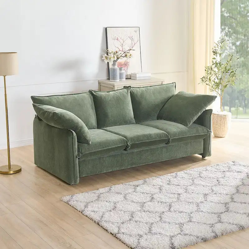 Mid-Century Modern 3-Seat Sofa – Perfect for Living Rooms, Apartments, Lounges, and Bedrooms 1