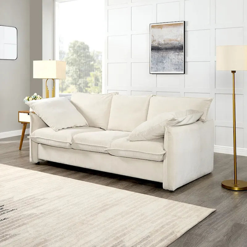 Mid-Century Modern 3-Seat Sofa – Perfect for Living Rooms, Apartments, Lounges, and Bedrooms 2