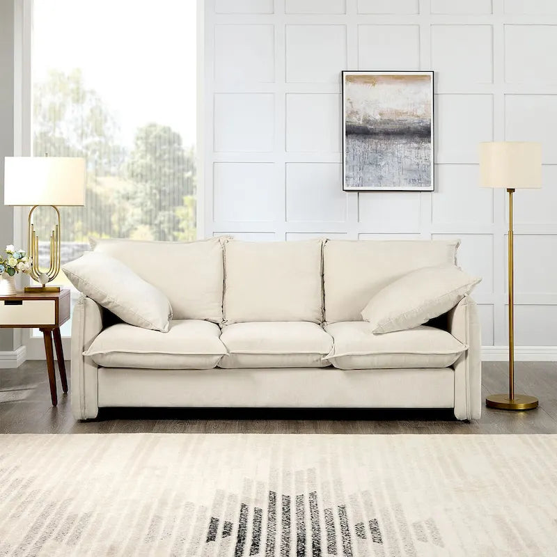 Mid-Century Modern 3-Seat Sofa – Perfect for Living Rooms, Apartments, Lounges, and Bedrooms 9