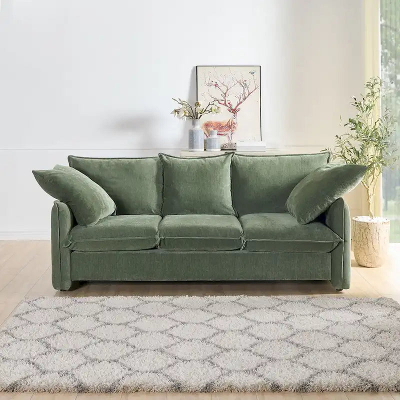 Mid-Century Modern 3-Seat Sofa – Perfect for Living Rooms, Apartments, Lounges, and Bedrooms 10