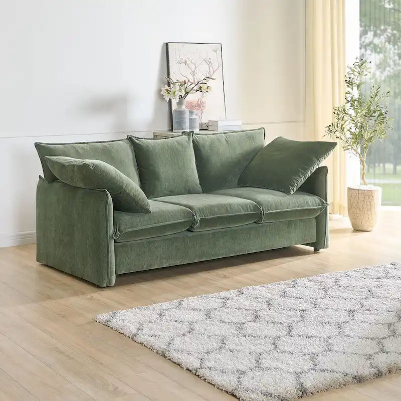 Mid-Century Modern 3-Seat Sofa – Perfect for Living Rooms, Apartments, Lounges, and Bedrooms 11