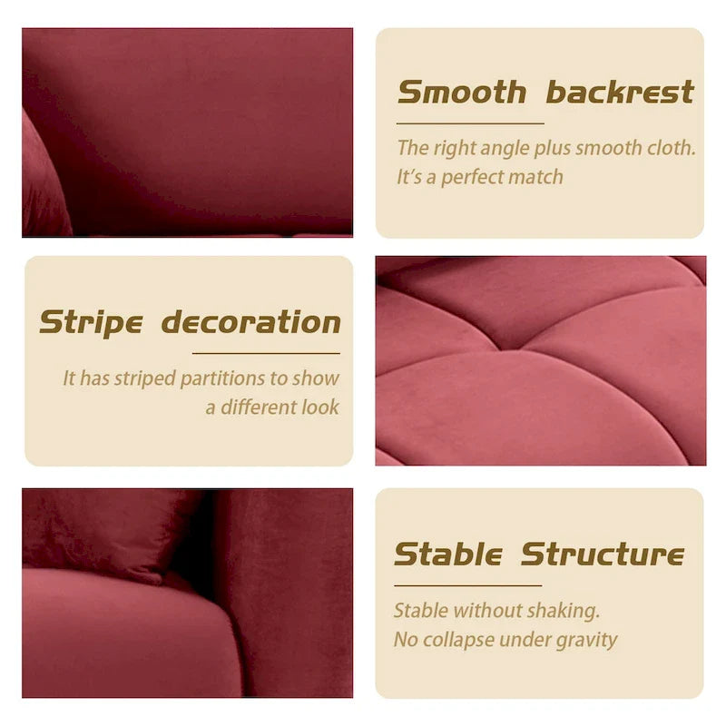 Mid-Century Modern 3-Seat Sofa – Perfect for Living Rooms, Apartments, Lounges, and Bedrooms 18