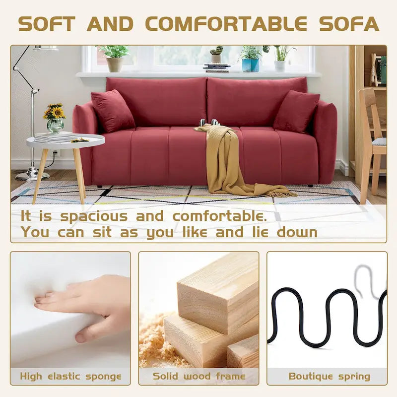 Mid-Century Modern 3-Seat Sofa – Perfect for Living Rooms, Apartments, Lounges, and Bedrooms 20