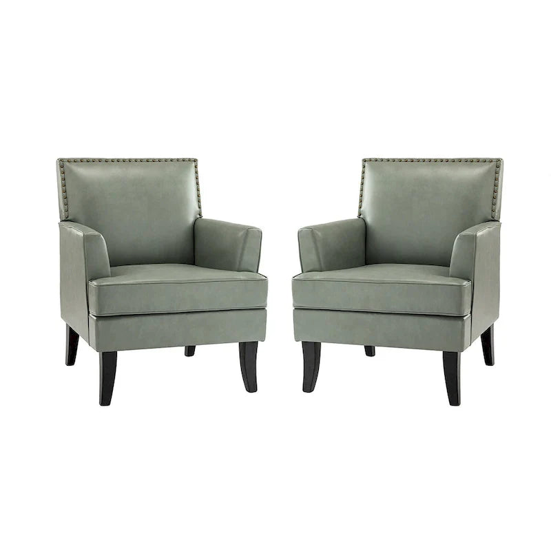 Nileus Set of 2 Modern Classic Polyester Accent Chairs with Solid Wood Legs by HULALA HOME 5