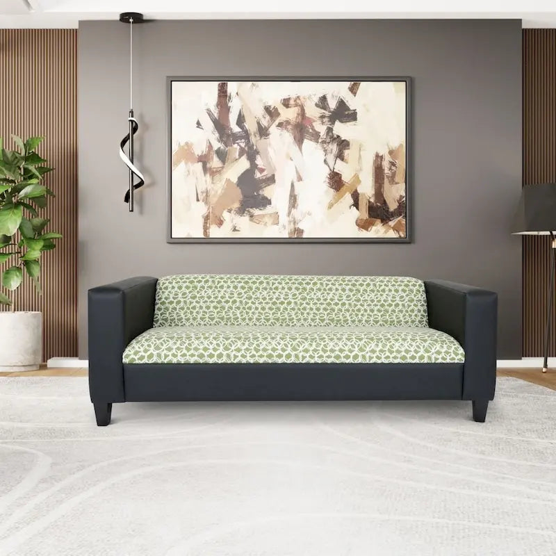 Mid-Century Modern 3-Seater Sofa by Coast to Coast Sofas - Upholstered Faux Leather with Solid Wood Frame 26