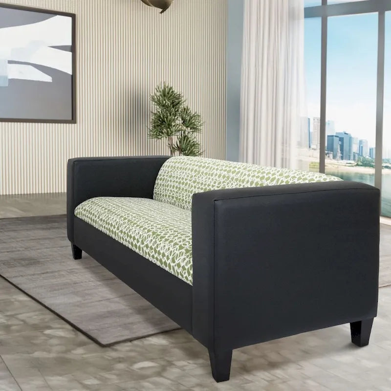Mid-Century Modern 3-Seater Sofa by Coast to Coast Sofas - Upholstered Faux Leather with Solid Wood Frame 5