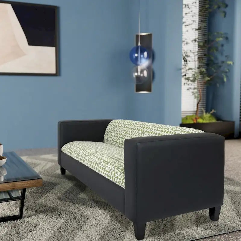 Mid-Century Modern 3-Seater Sofa by Coast to Coast Sofas - Upholstered Faux Leather with Solid Wood Frame 6