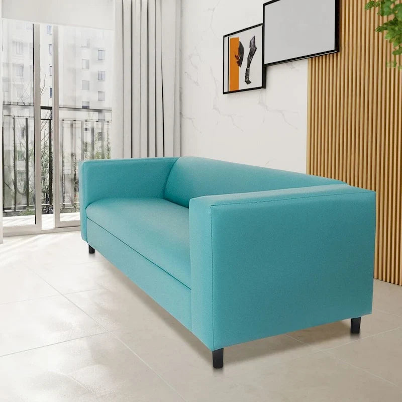 Mid-Century Modern 3-Seater Sofa by Coast to Coast Sofas - Upholstered Faux Leather with Solid Wood Frame 11
