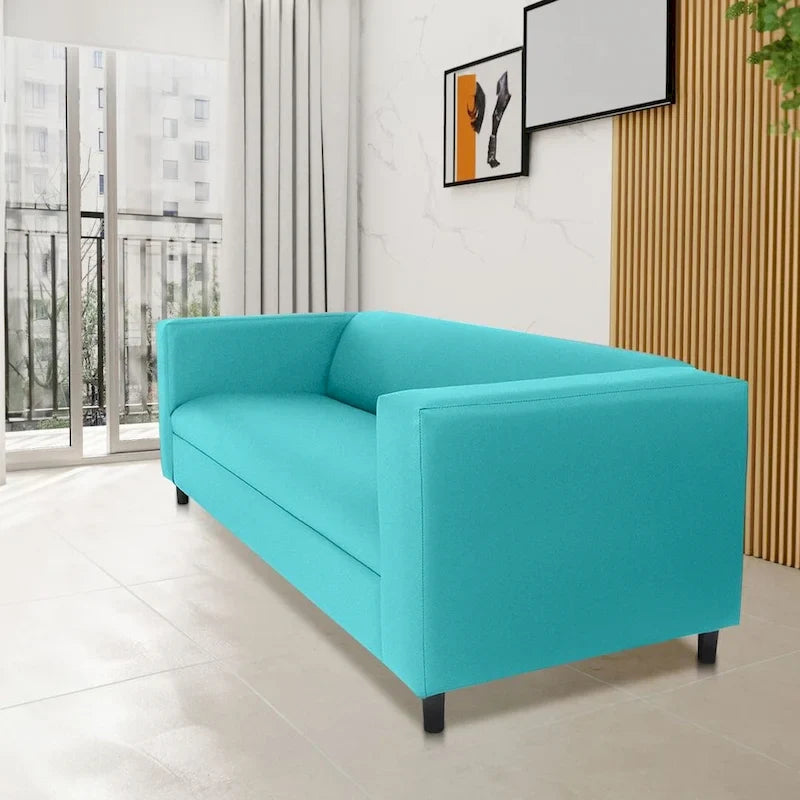 Mid-Century Modern 3-Seater Sofa by Coast to Coast Sofas - Upholstered Faux Leather with Solid Wood Frame 14