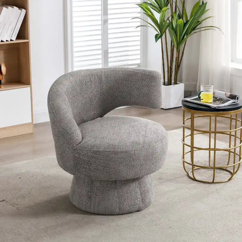 360-Degree Swivel Cuddle Barrel Accent Chairs with Plush Upholstery 7